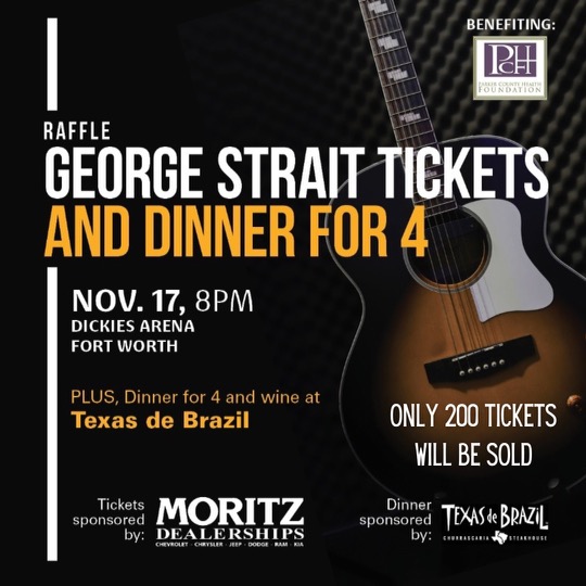 Raffle: George Strait Tickets and Dinner for 4 Raffle