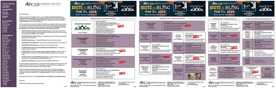 Boots and Bling Sponsorship information