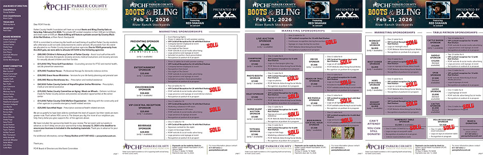 Boots and Bling Sponsorship information