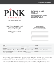 2025 Pink Luncheon Individual Tickets form
